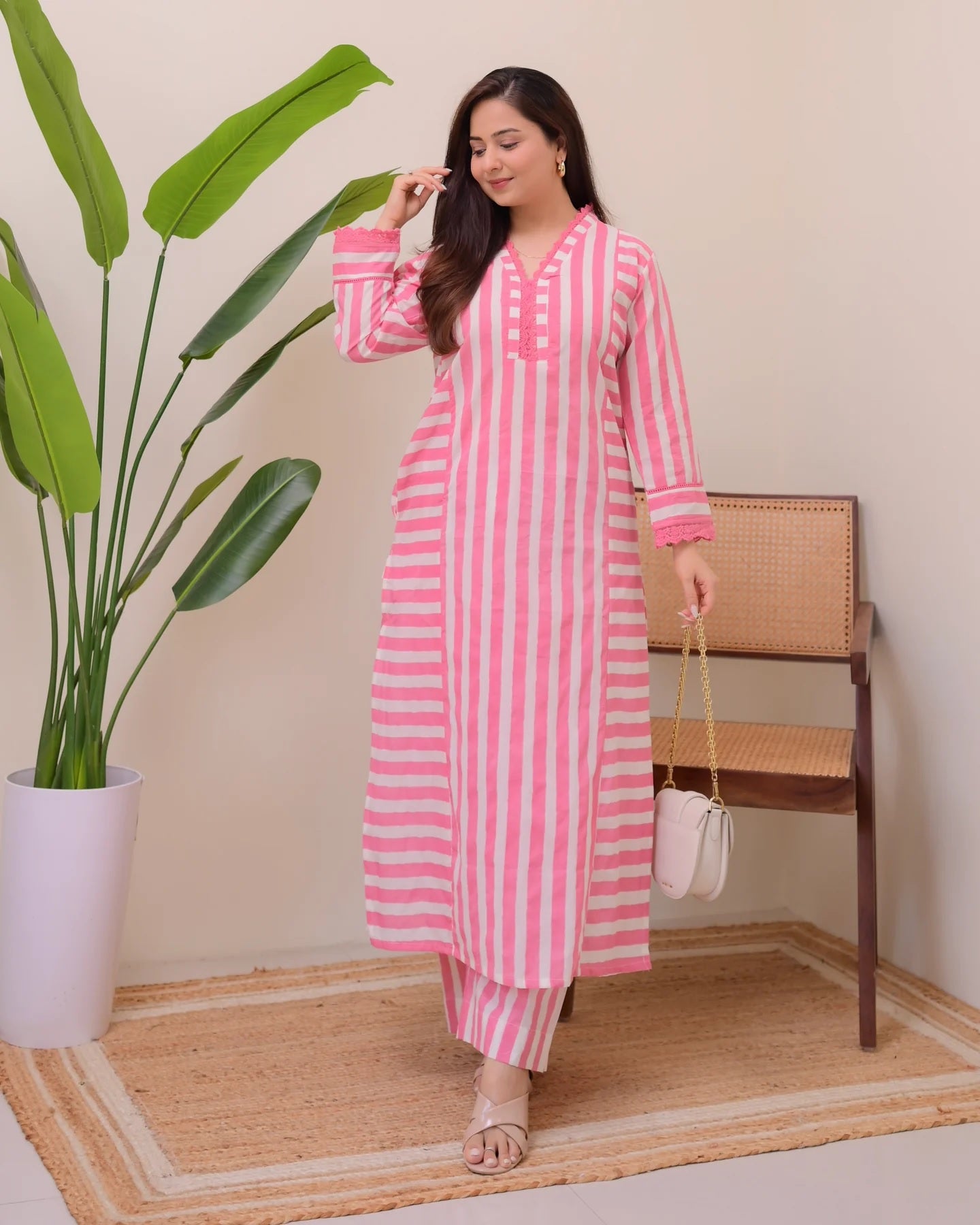 Grace Printed Rayon Kurta Palazzo Set