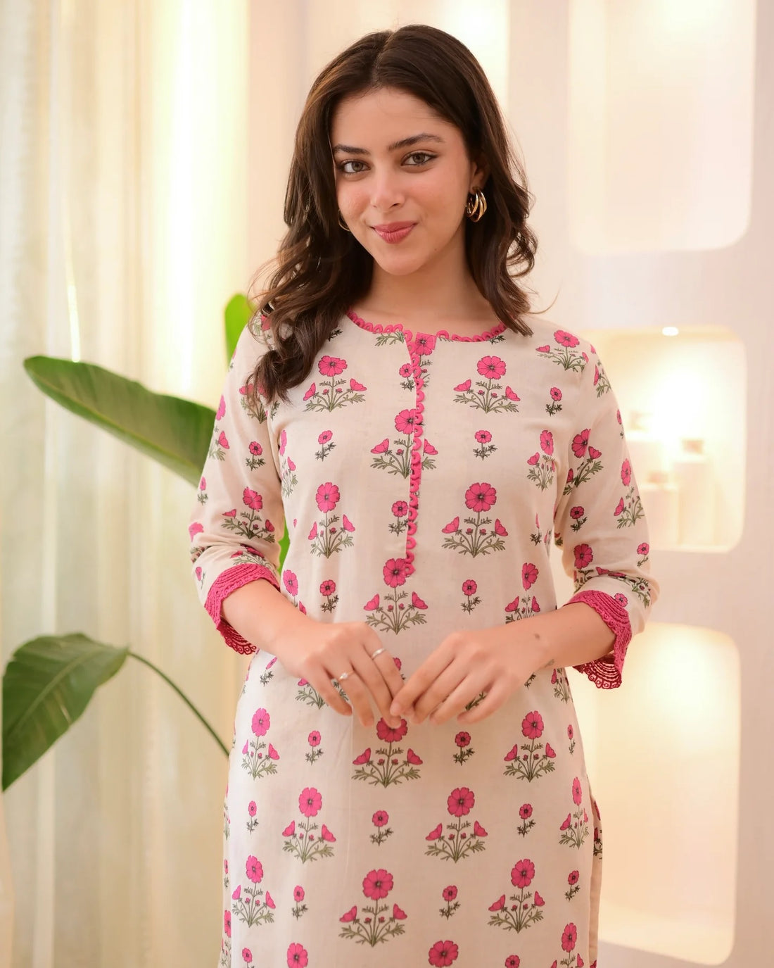 Printed Rayon Kurta Pant Set