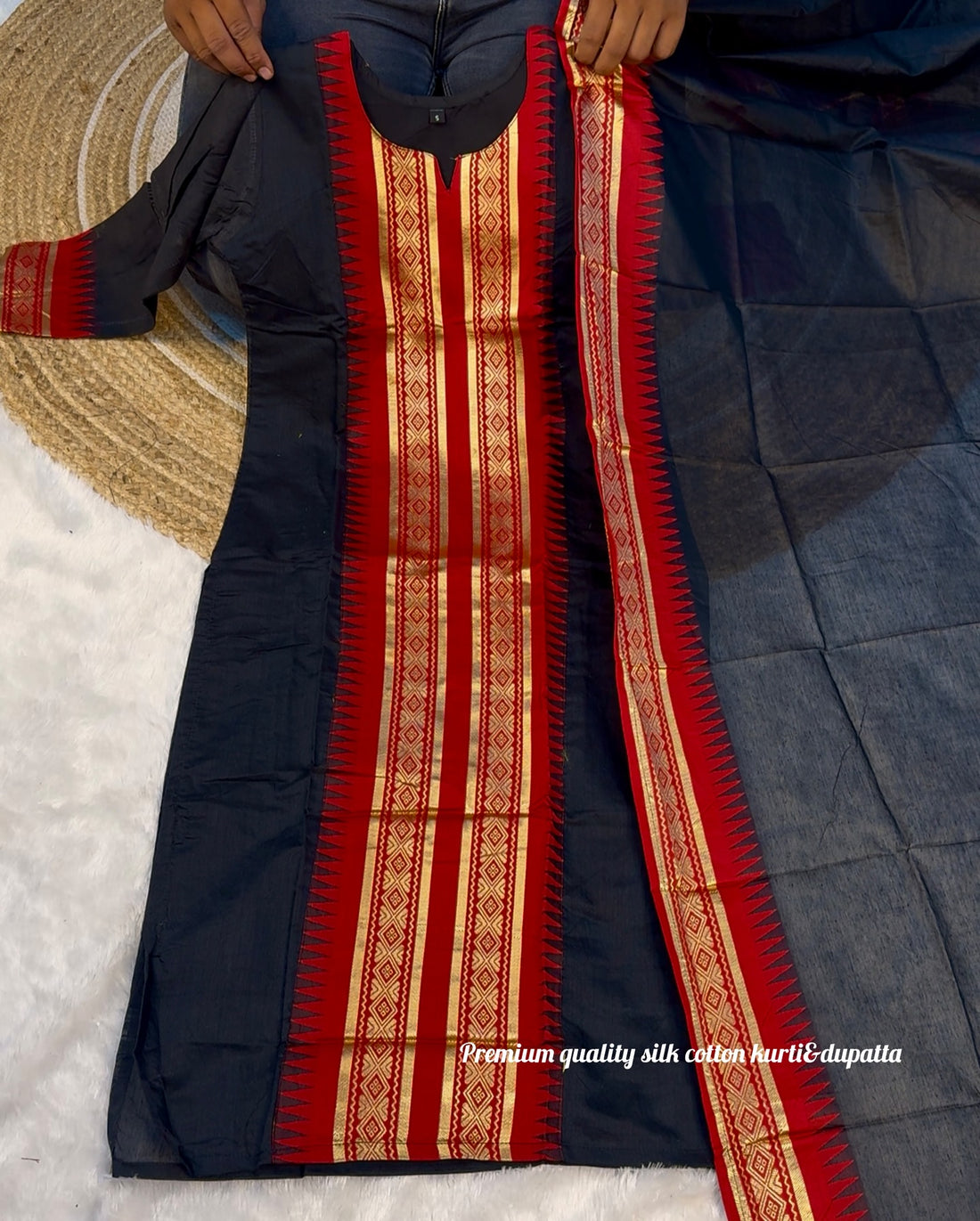 Serenity Kanchi Cotton Kurta & Dupatta Set