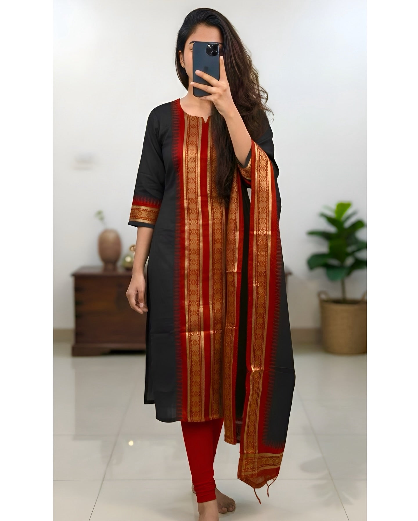 Serenity Kanchi Cotton Kurta & Dupatta Set