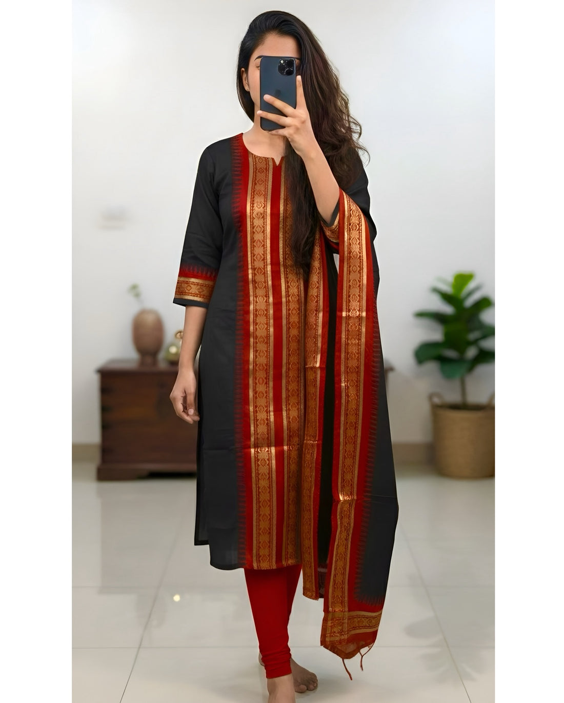 Serenity Kanchi Cotton Kurta & Dupatta Set