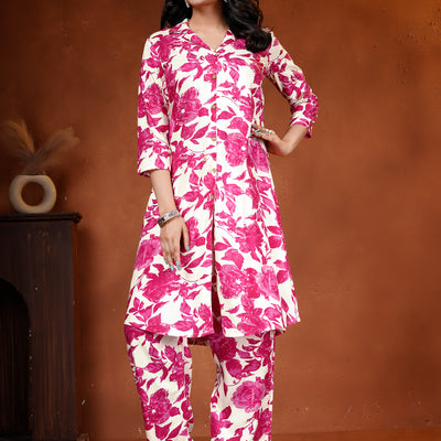 Pure Cotton Floral Co-Ord Set