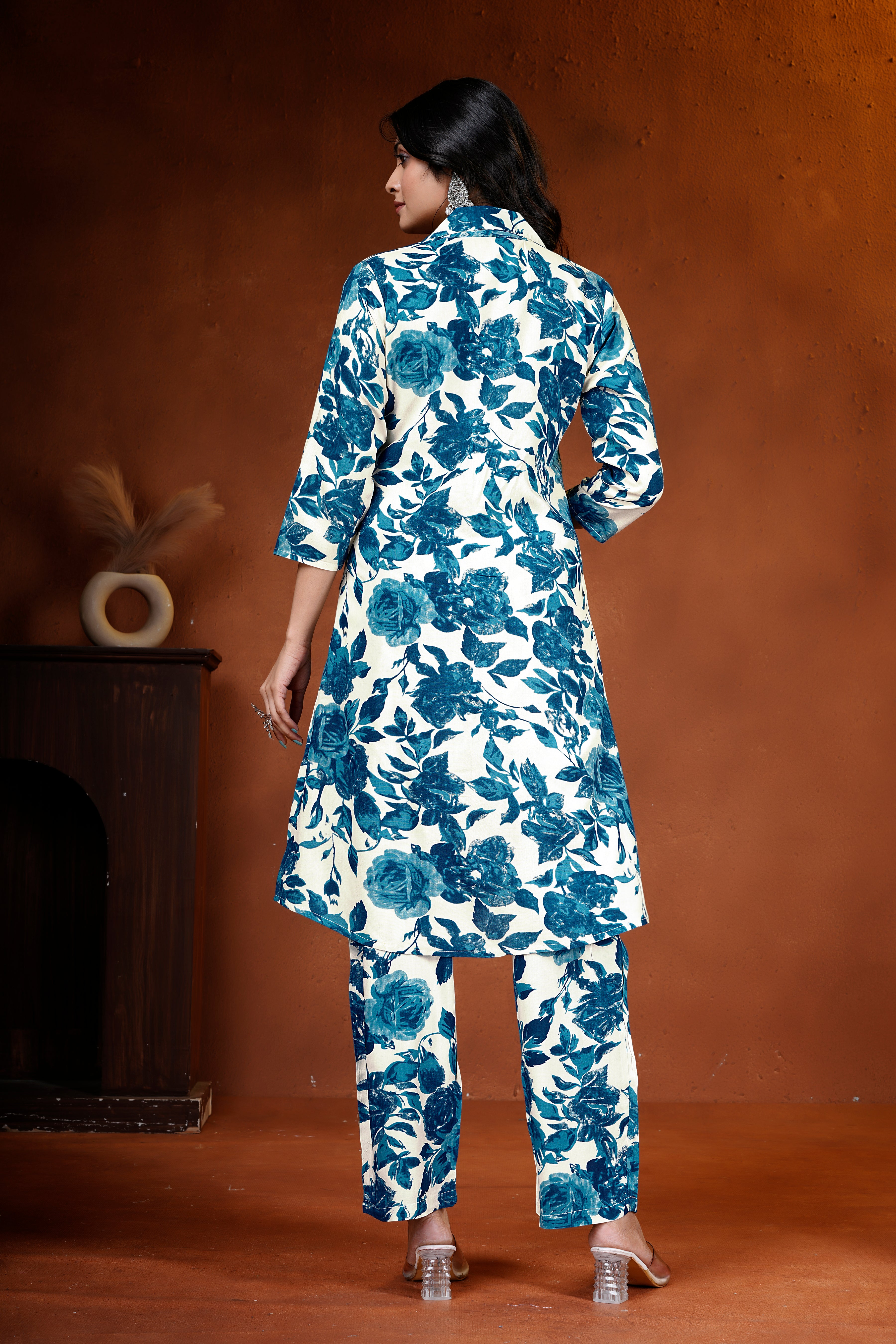 Azure Bloom Pure Cotton Co-Ord Set