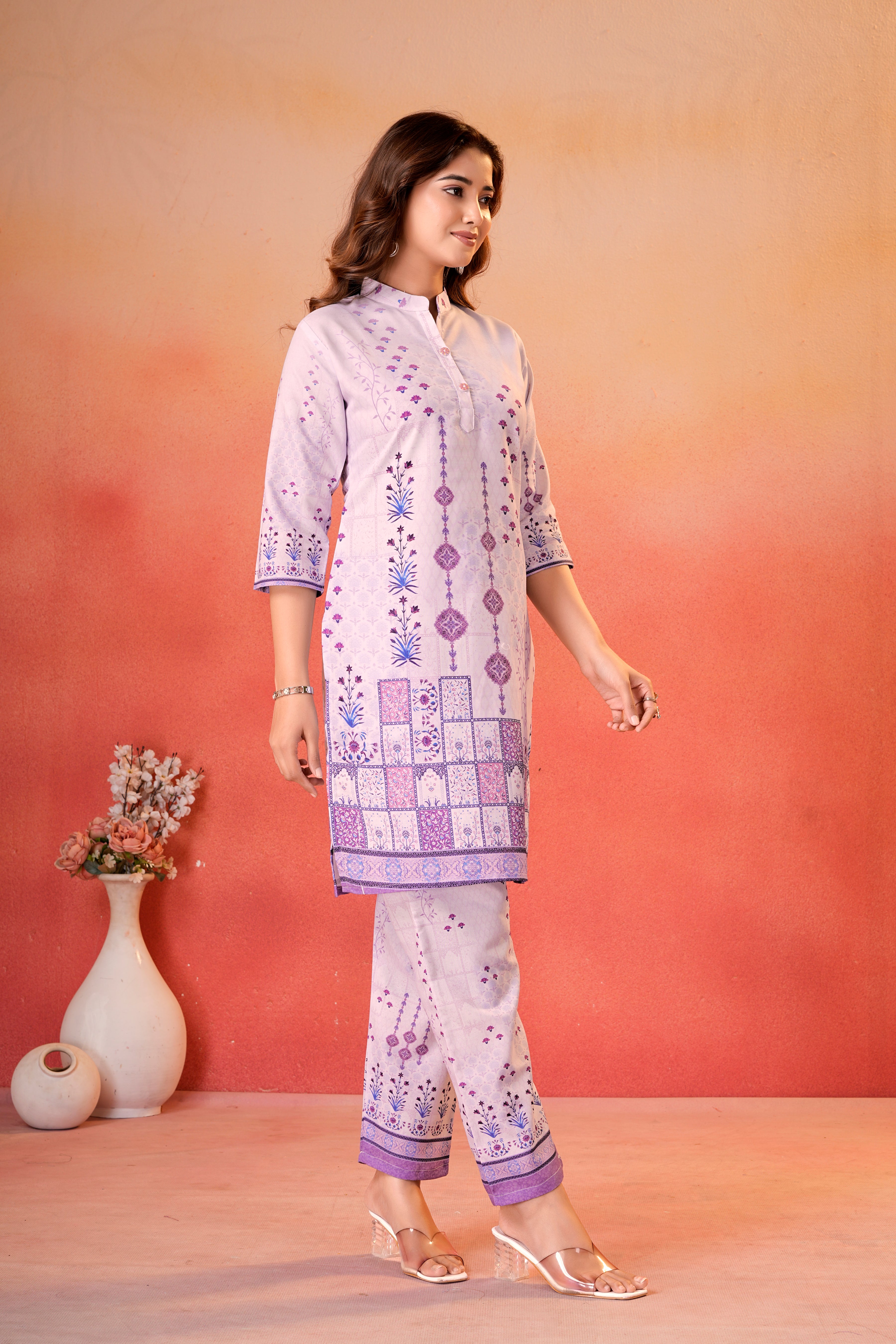 Lavender Printed Co-Ord Set