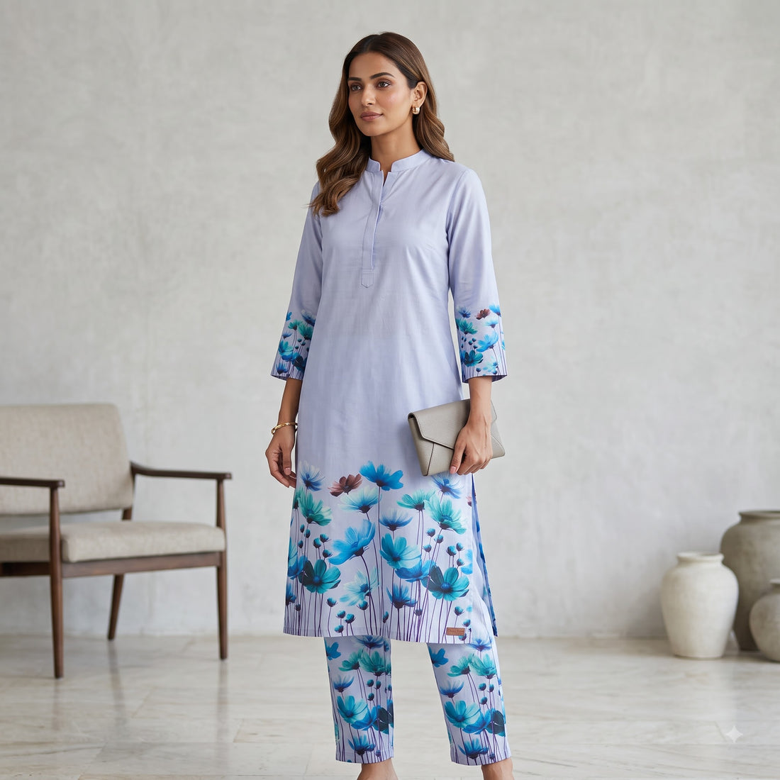 Peach Floral Printed Co-Ord Set