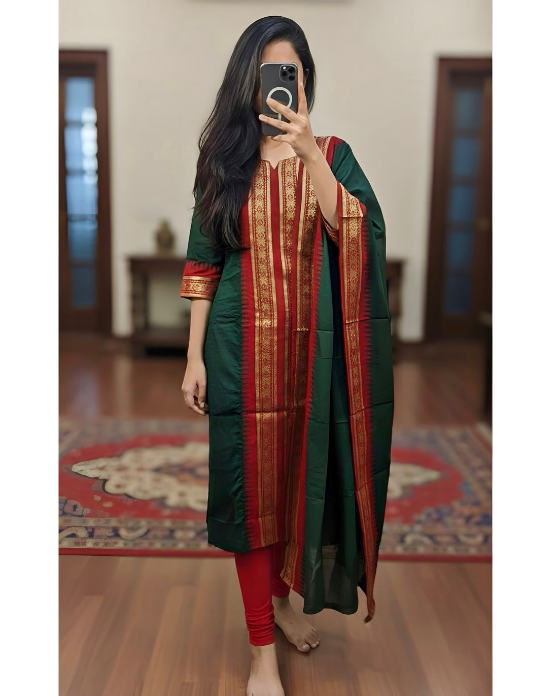 Serenity Kanchi Cotton Kurta & Dupatta Set