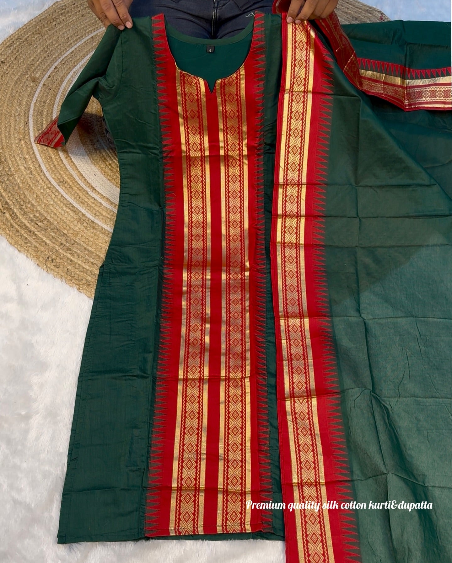 Serenity Kanchi Cotton Kurta & Dupatta Set