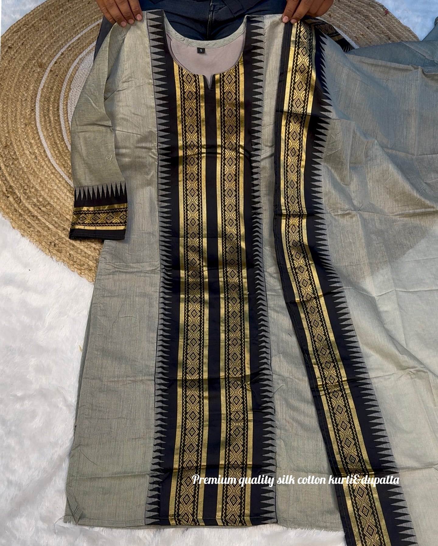 Serenity Kanchi Cotton Kurta & Dupatta Set