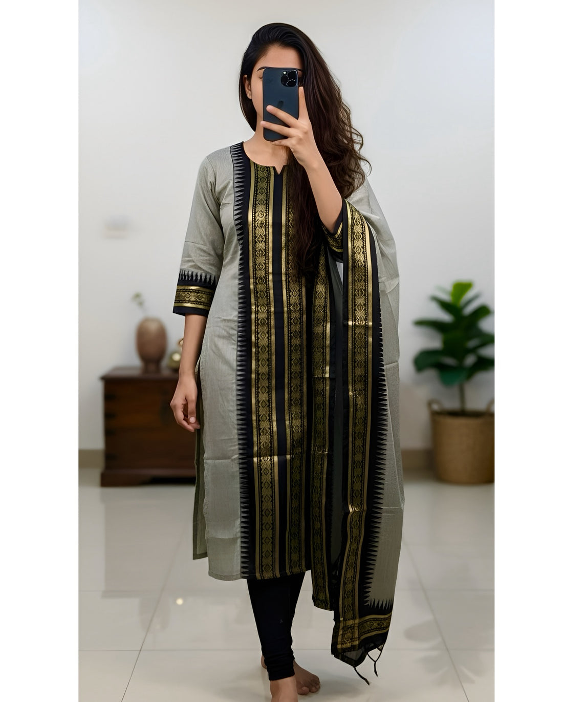 Serenity Kanchi Cotton Kurta & Dupatta Set