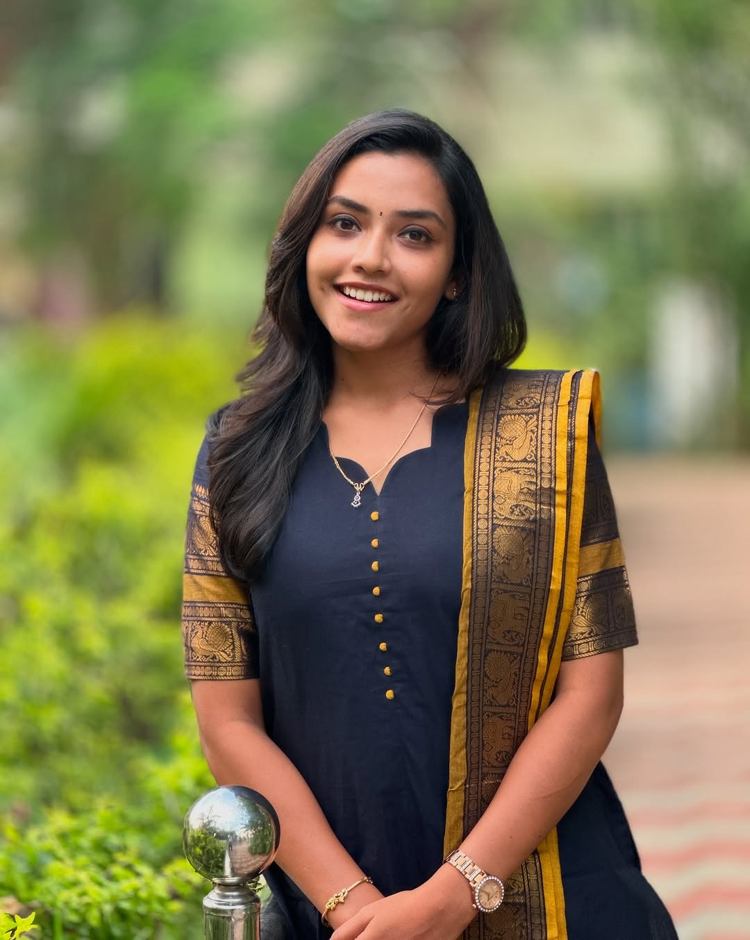 Royal Navy Kanchi Cotton Kurta Dupatta Set