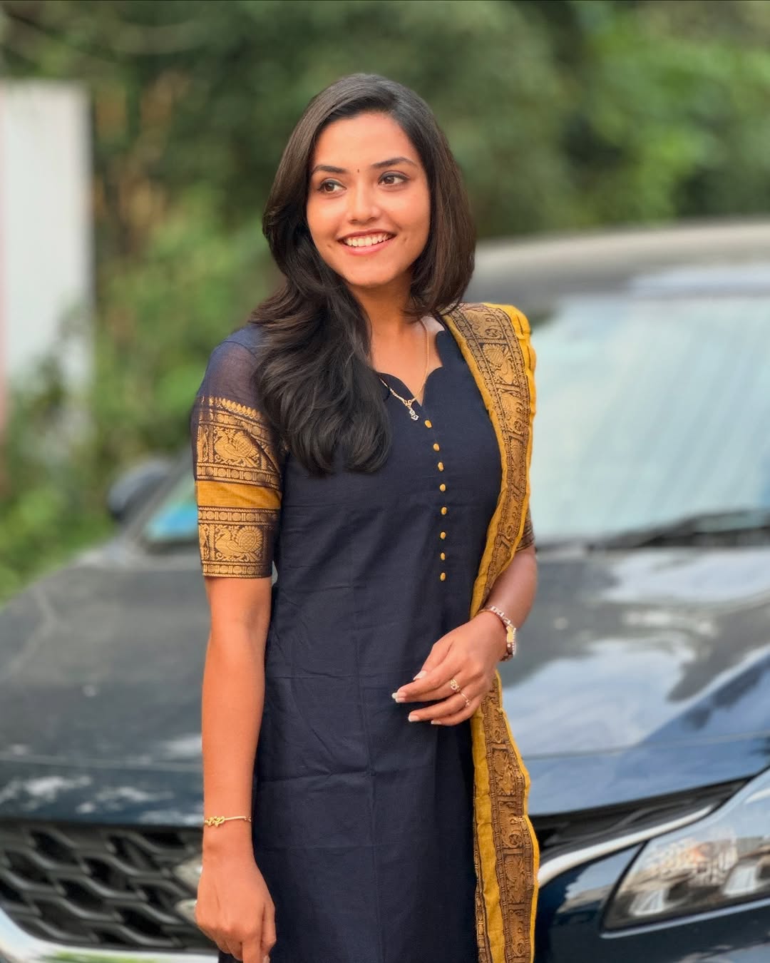 Royal Navy Kanchi Cotton Kurta Dupatta Set