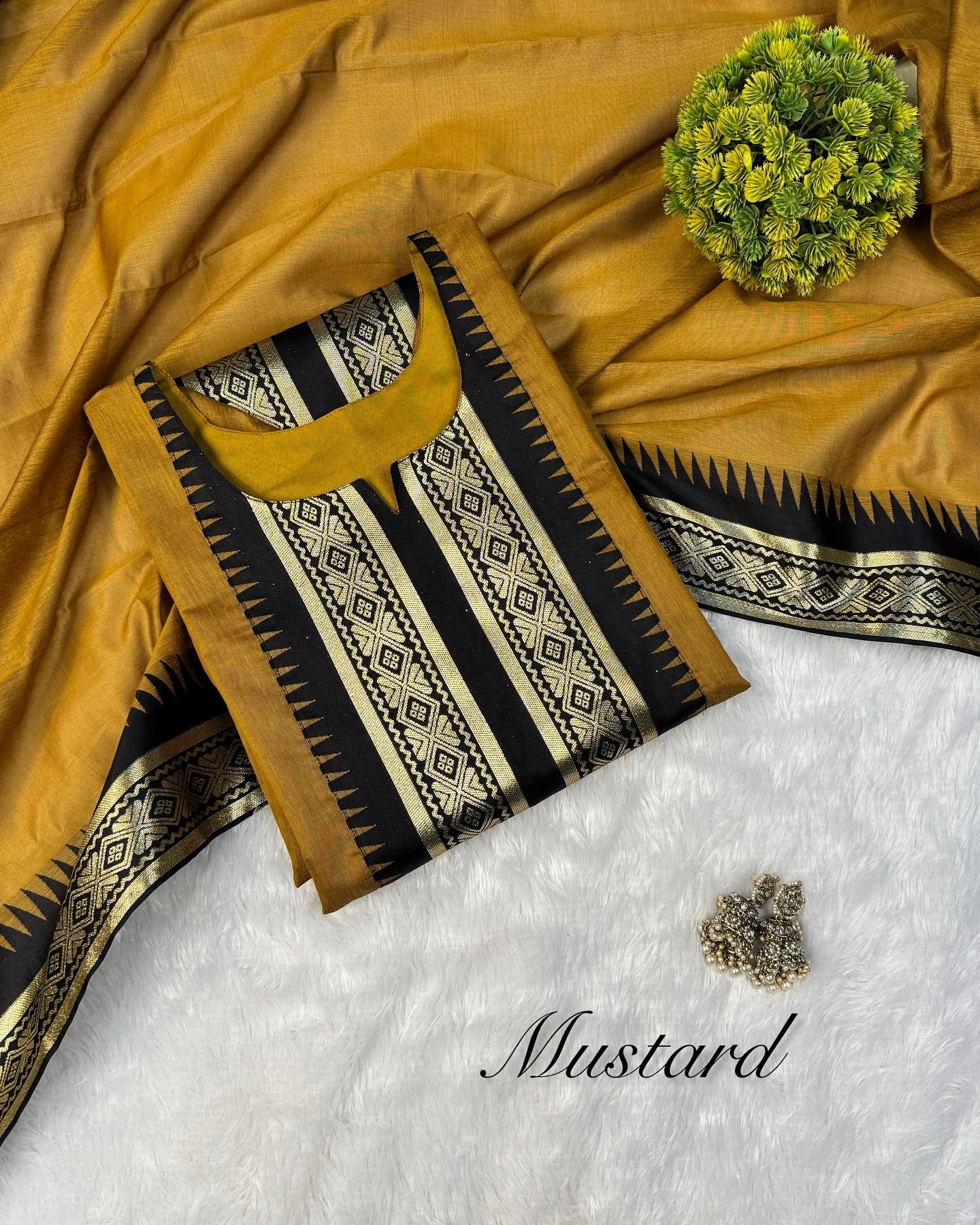 Serenity Kanchi Cotton Kurta & Dupatta Set