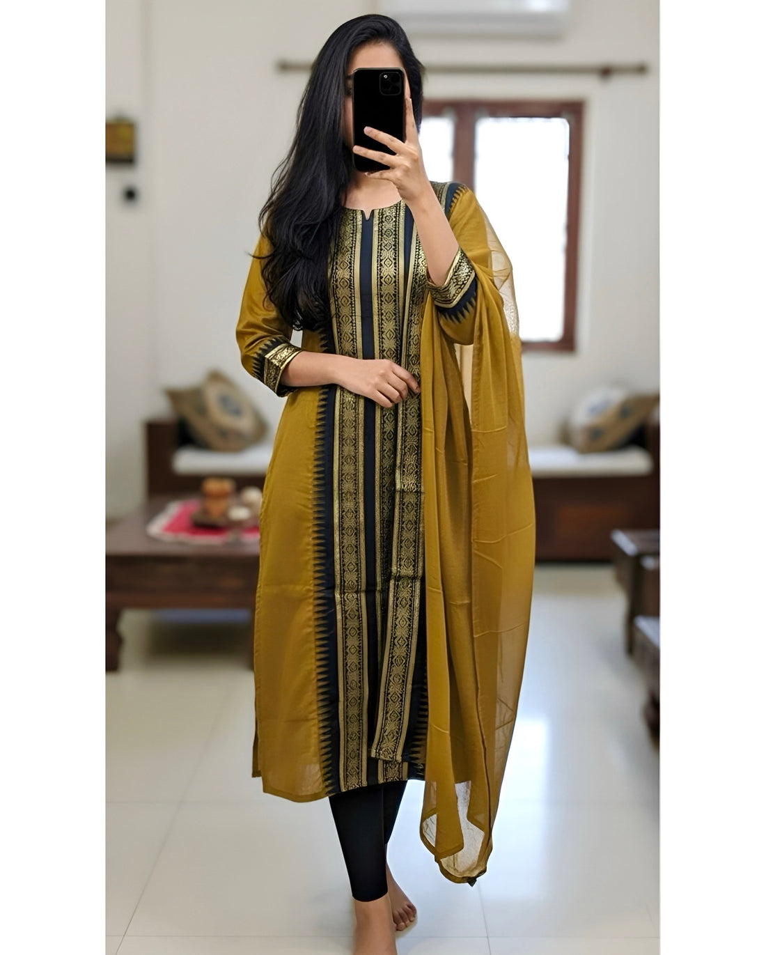 Serenity Kanchi Cotton Kurta & Dupatta Set