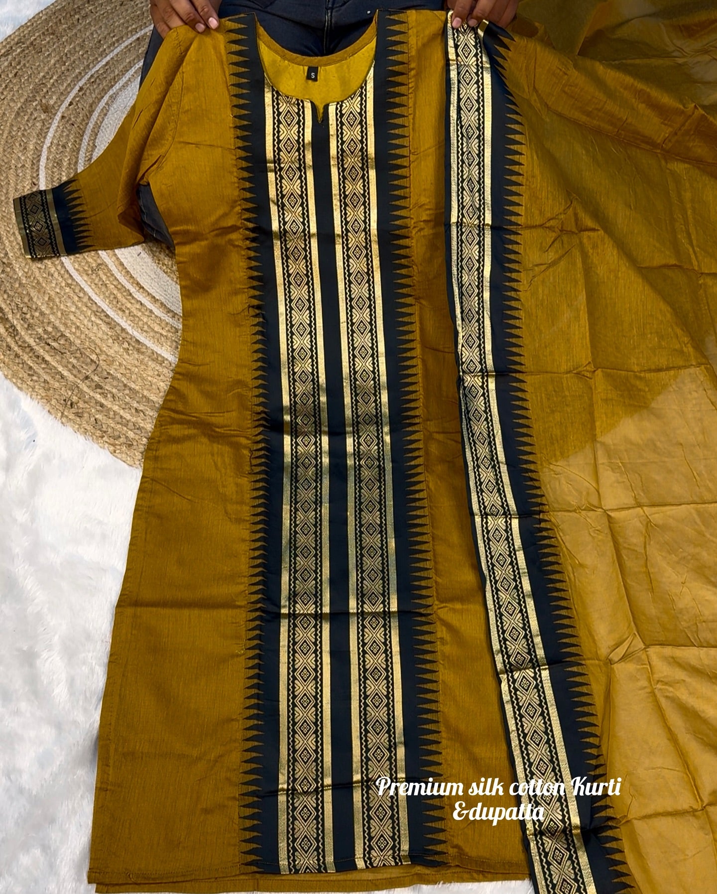 Serenity Kanchi Cotton Kurta & Dupatta Set