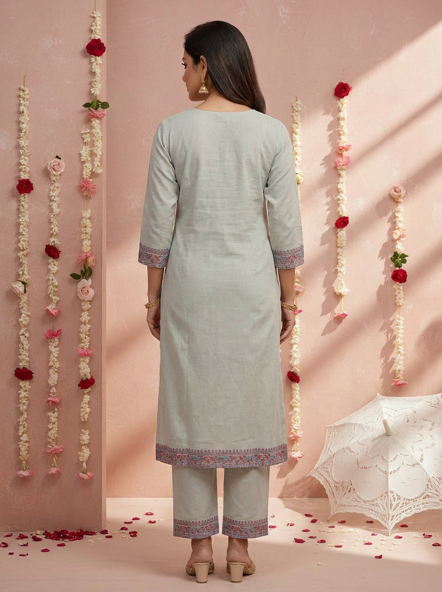 Elegant Embroidered Kurta Set with Dupatta