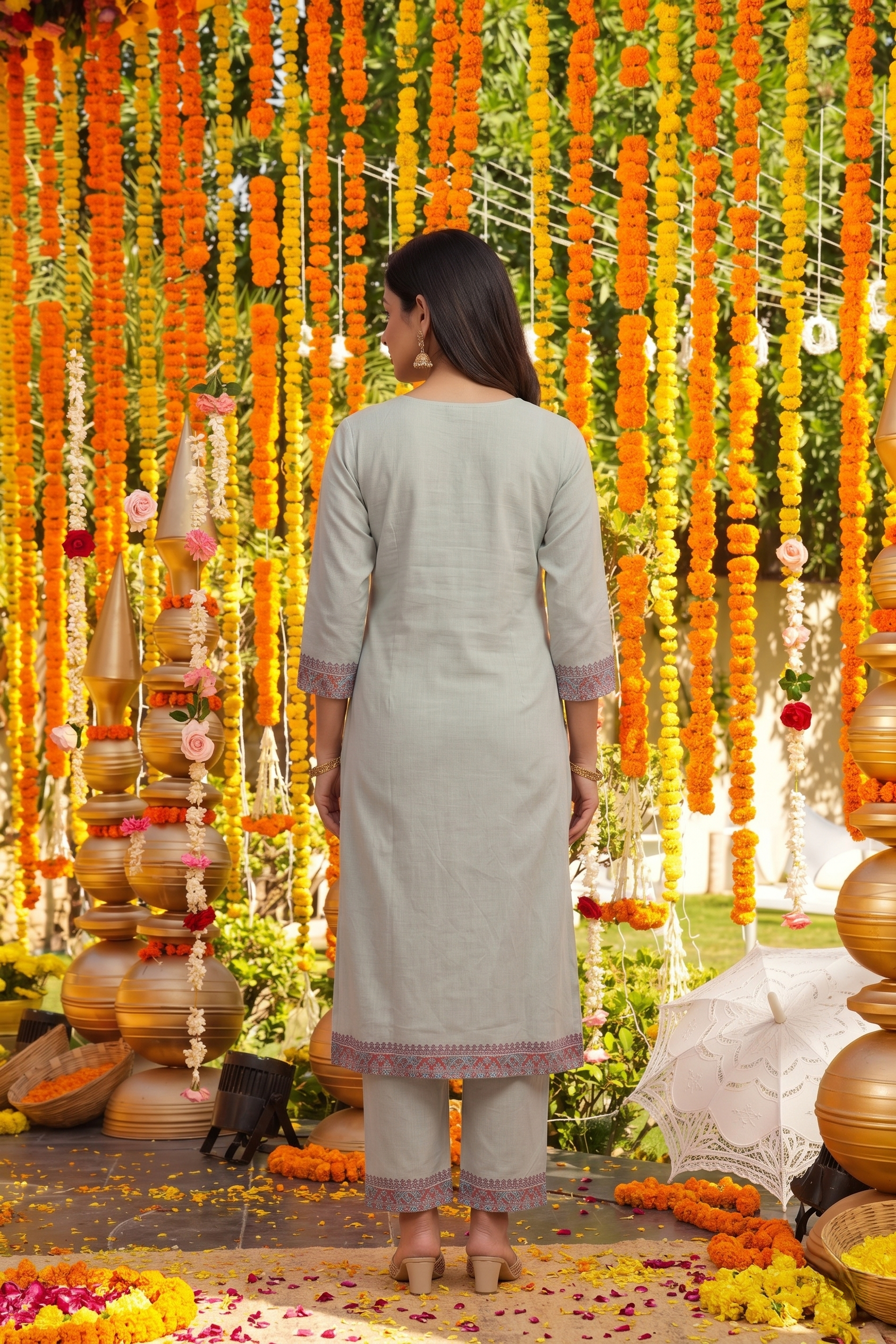 Elegant Embroidered Kurta Set with Dupatta