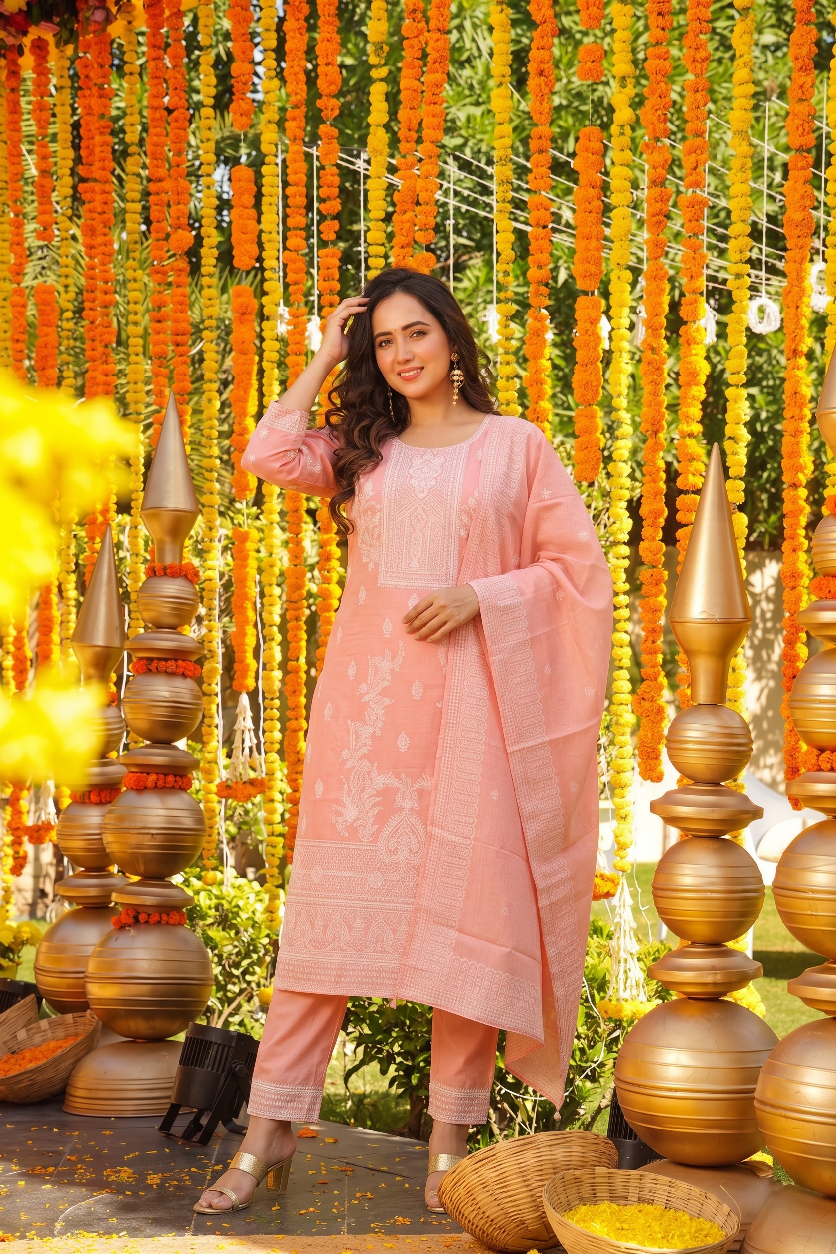 Elegant Embroidered Kurta Set with Dupatta