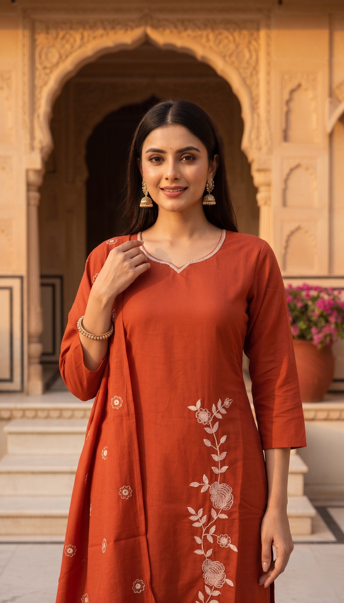 Elegant Embroidered Kurta Set with Dupatta