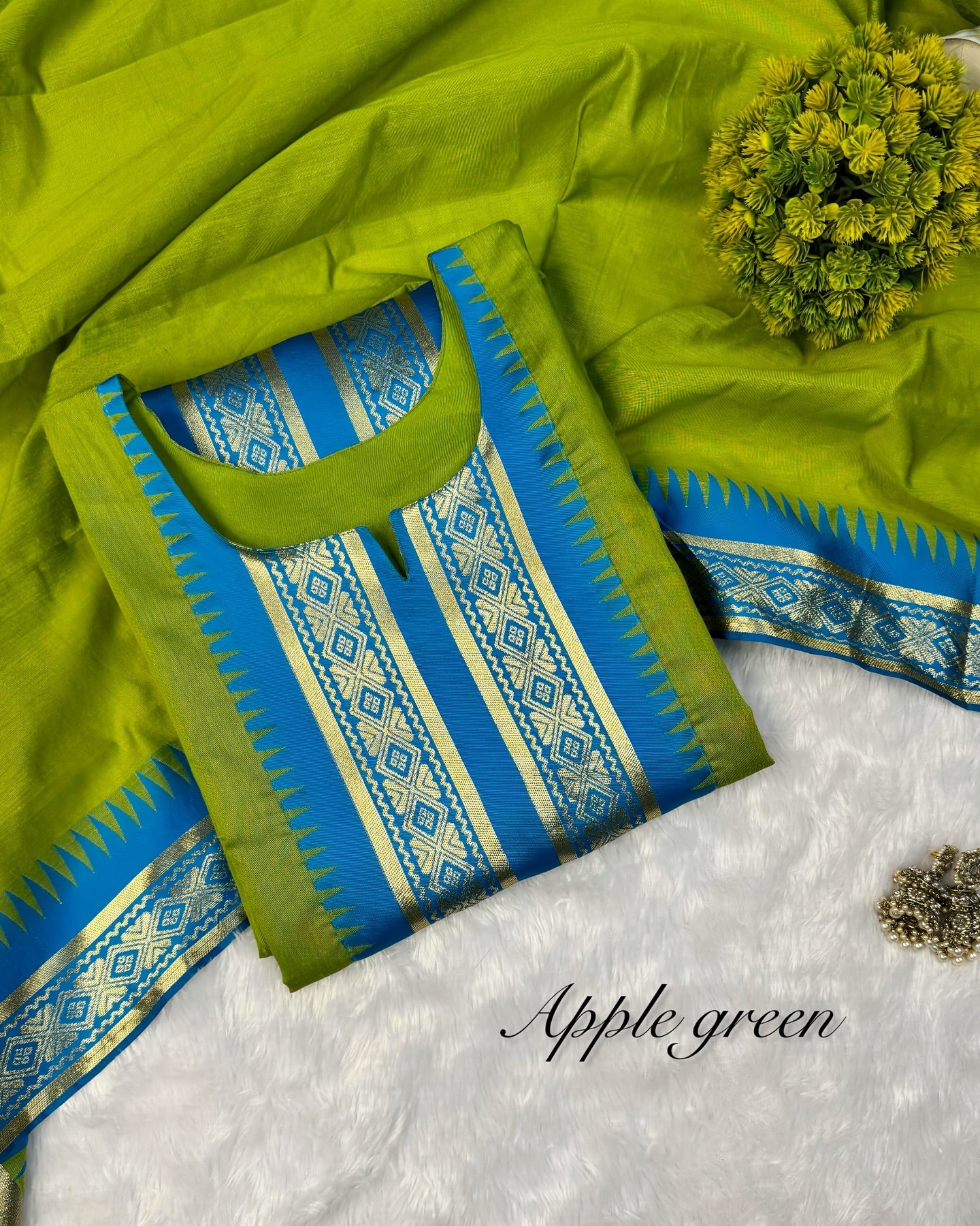 Serenity Kanchi Cotton Kurta & Dupatta Set