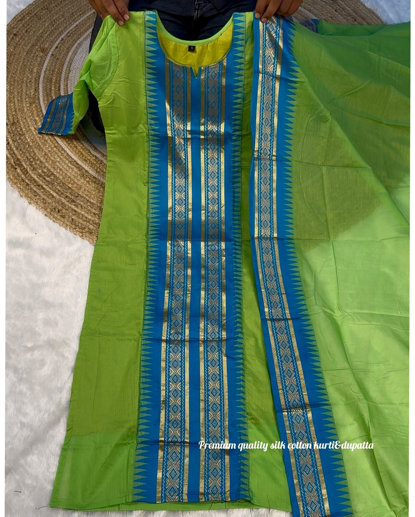Serenity Kanchi Cotton Kurta & Dupatta Set