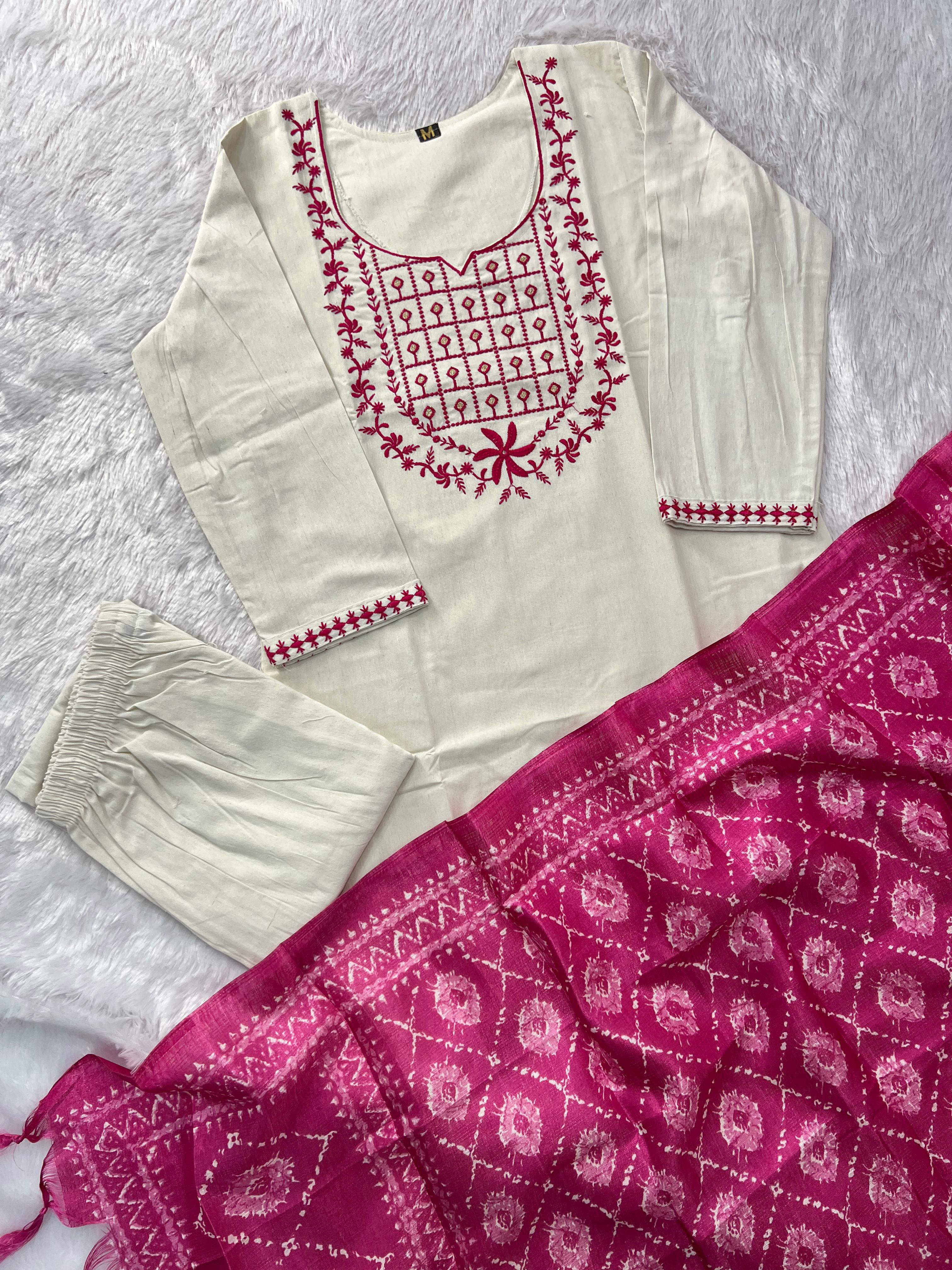 Classic Charm Khadi Cotton Suit Set