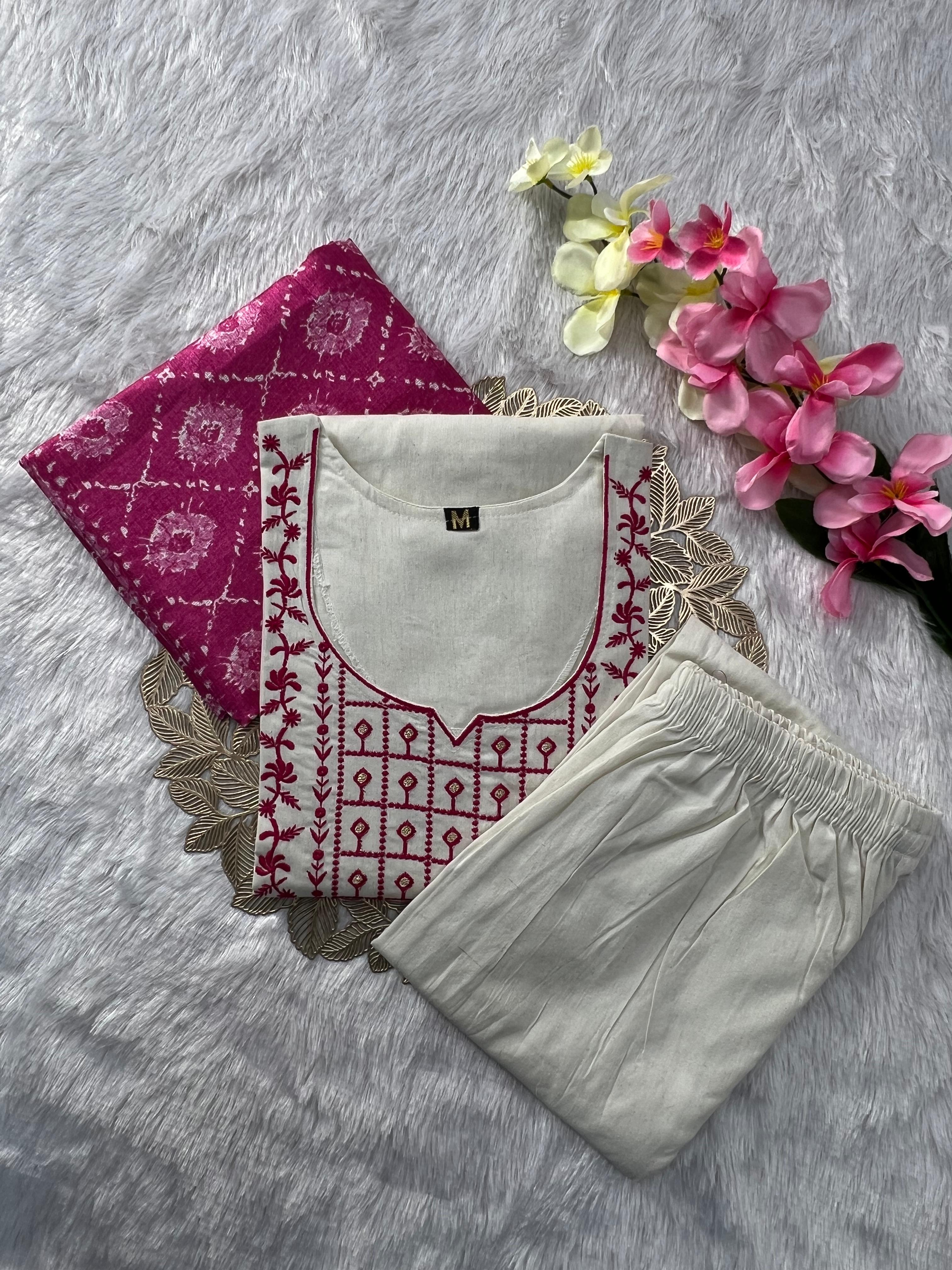 Classic Charm Khadi Cotton Suit Set