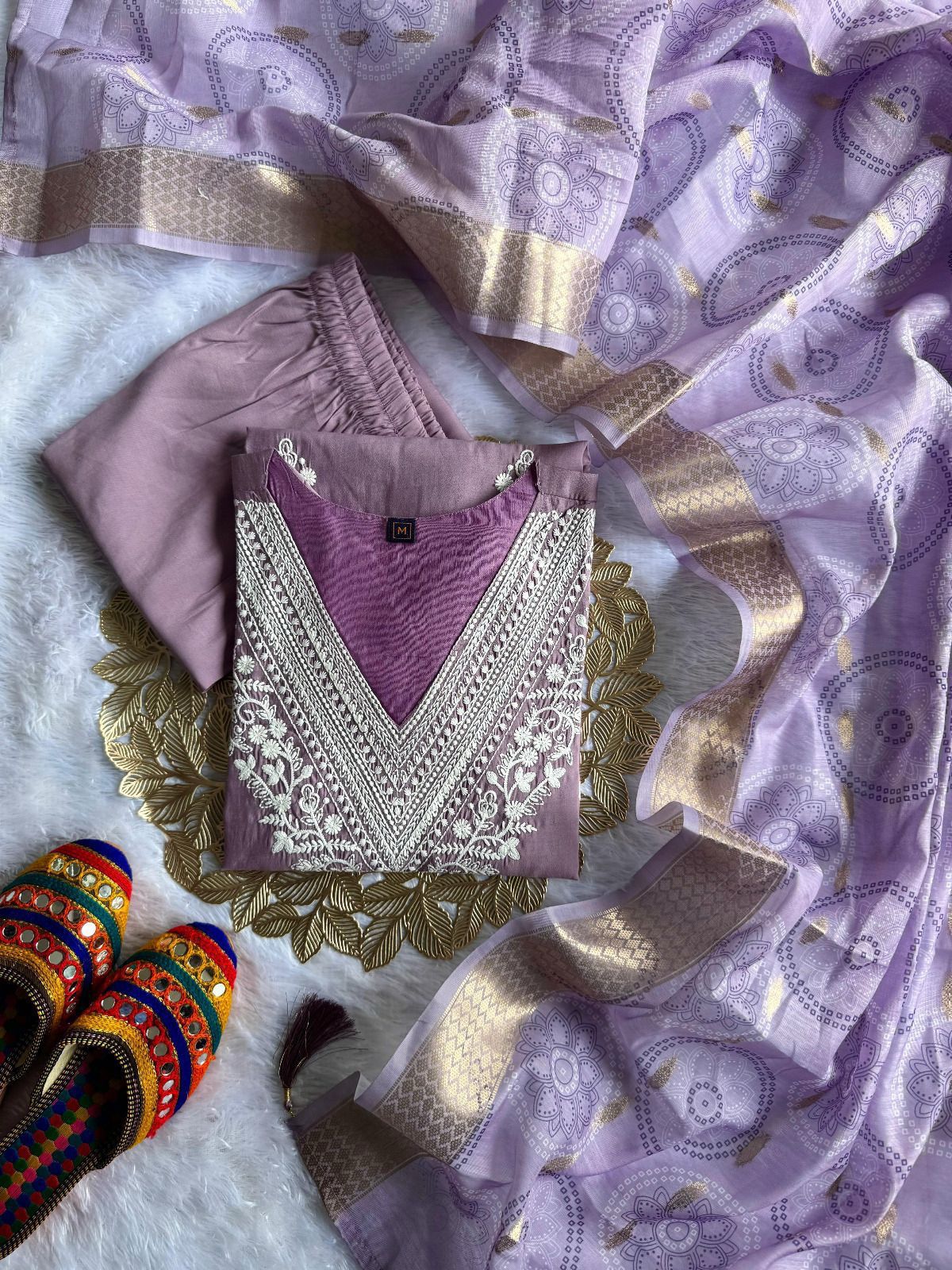 Lavender Grace Roman Silk Suit Set