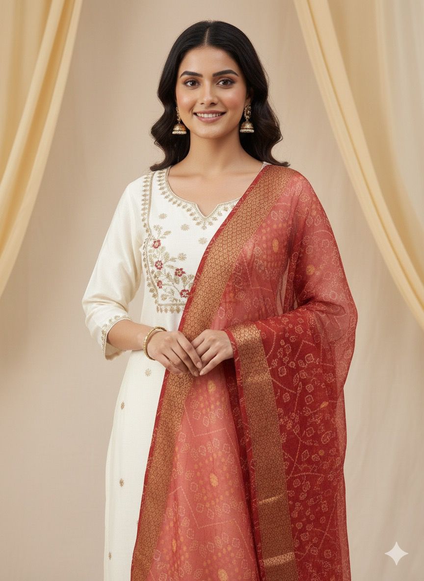 Ivory Royale Roman Silk Suit Set