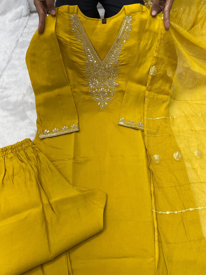 Regal Charm Roman Silk Suit Set