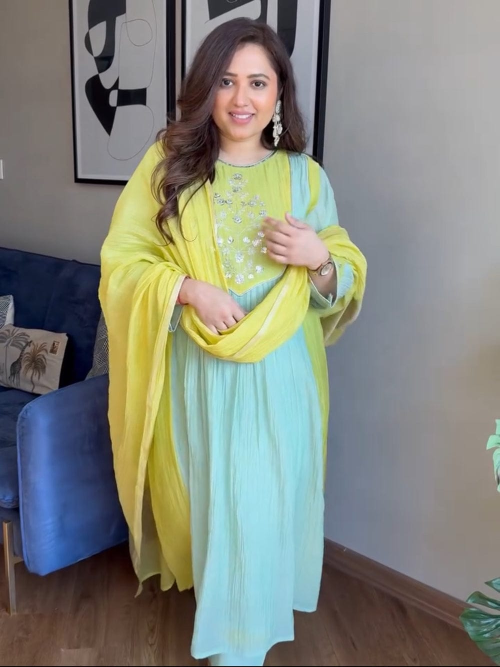 Sindhu Designer Mul Chanderi Suit Set with Banarasi Dupatta