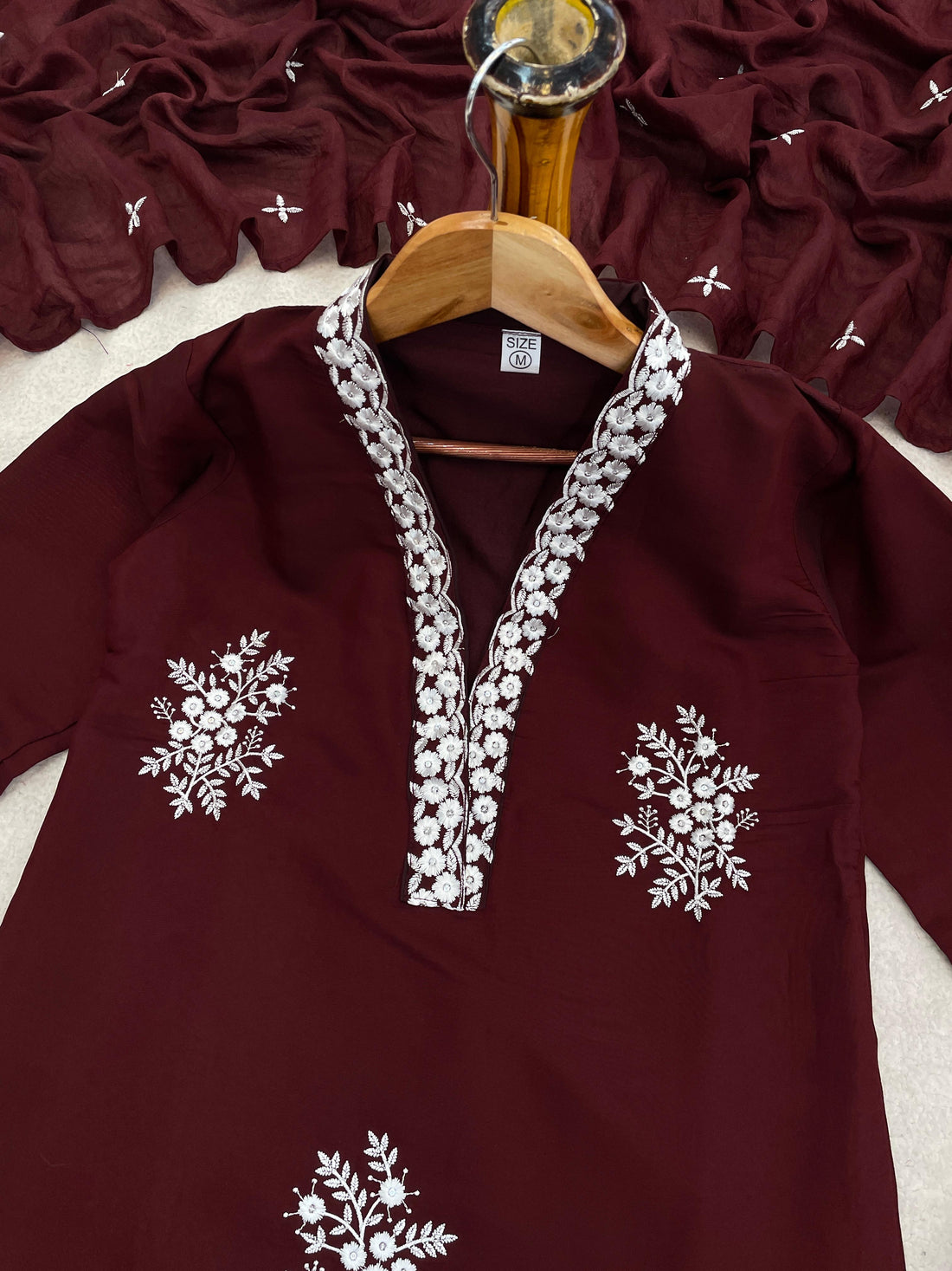 Floral Heritage Embroidered Suit Set