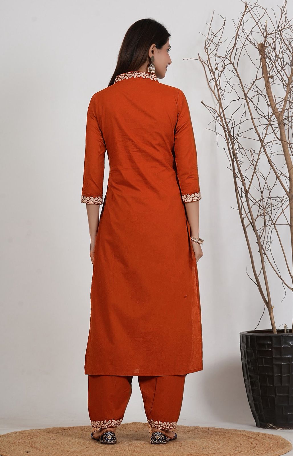 Floral Heritage Embroidered Suit Set