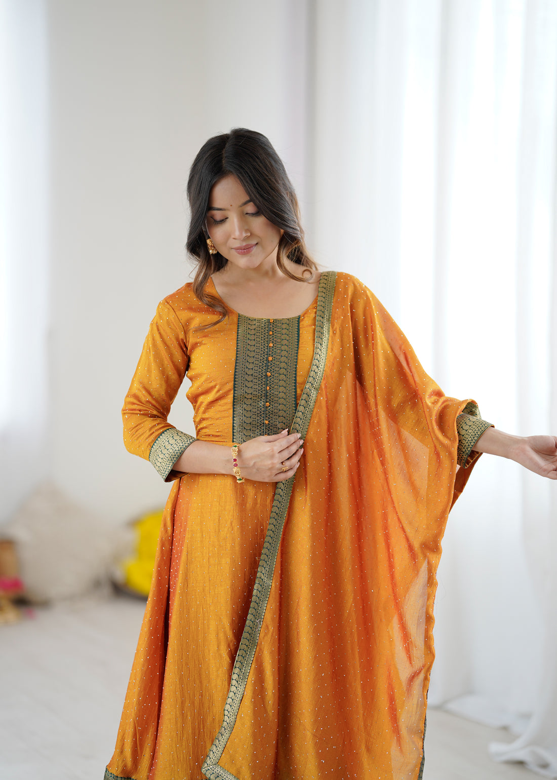 Midnight Royale Anarkali Suit Set