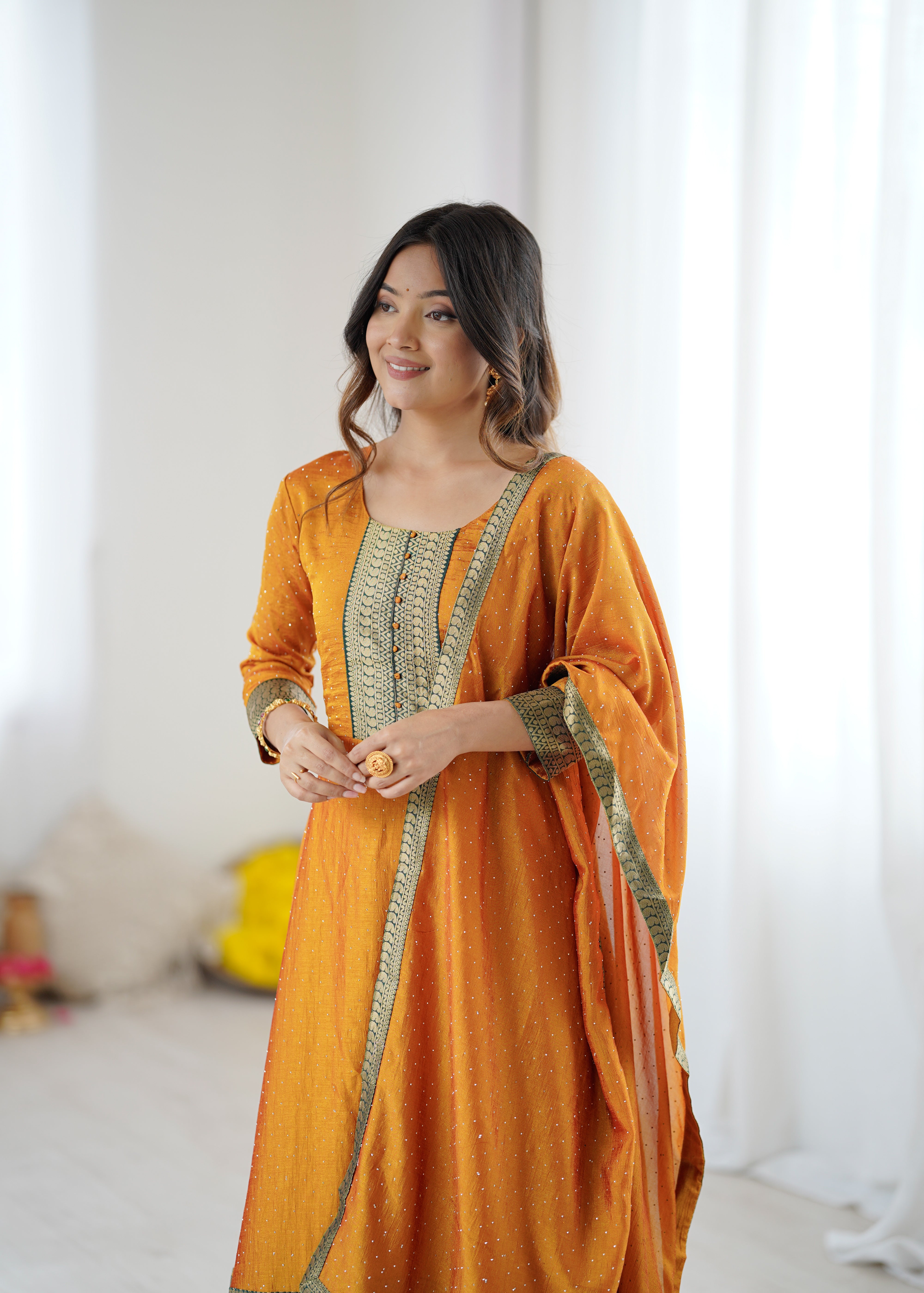 Midnight Royale Anarkali Suit Set
