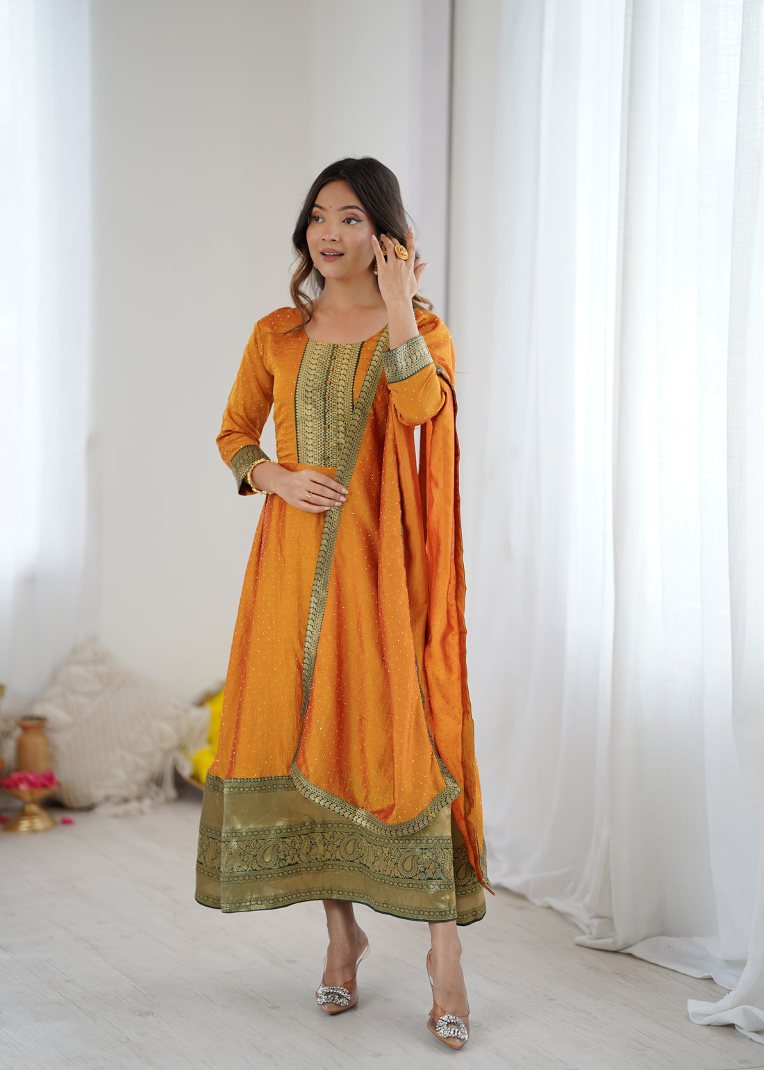 Midnight Royale Anarkali Suit Set