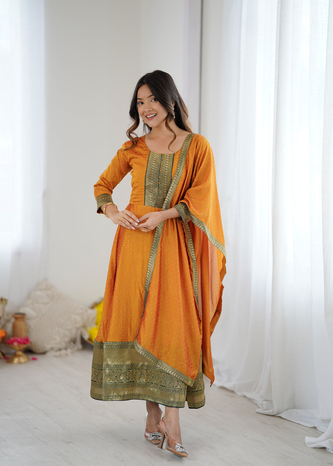 Midnight Royale Anarkali Suit Set