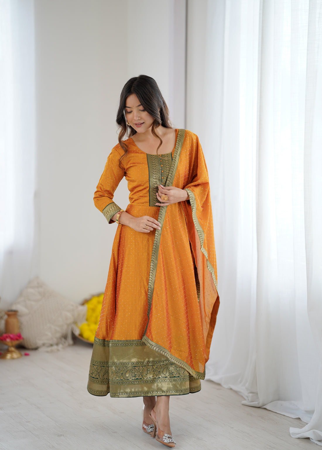 Midnight Royale Anarkali Suit Set