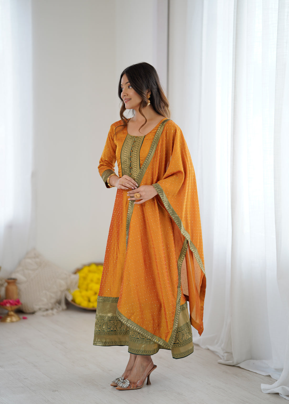 Midnight Royale Anarkali Suit Set