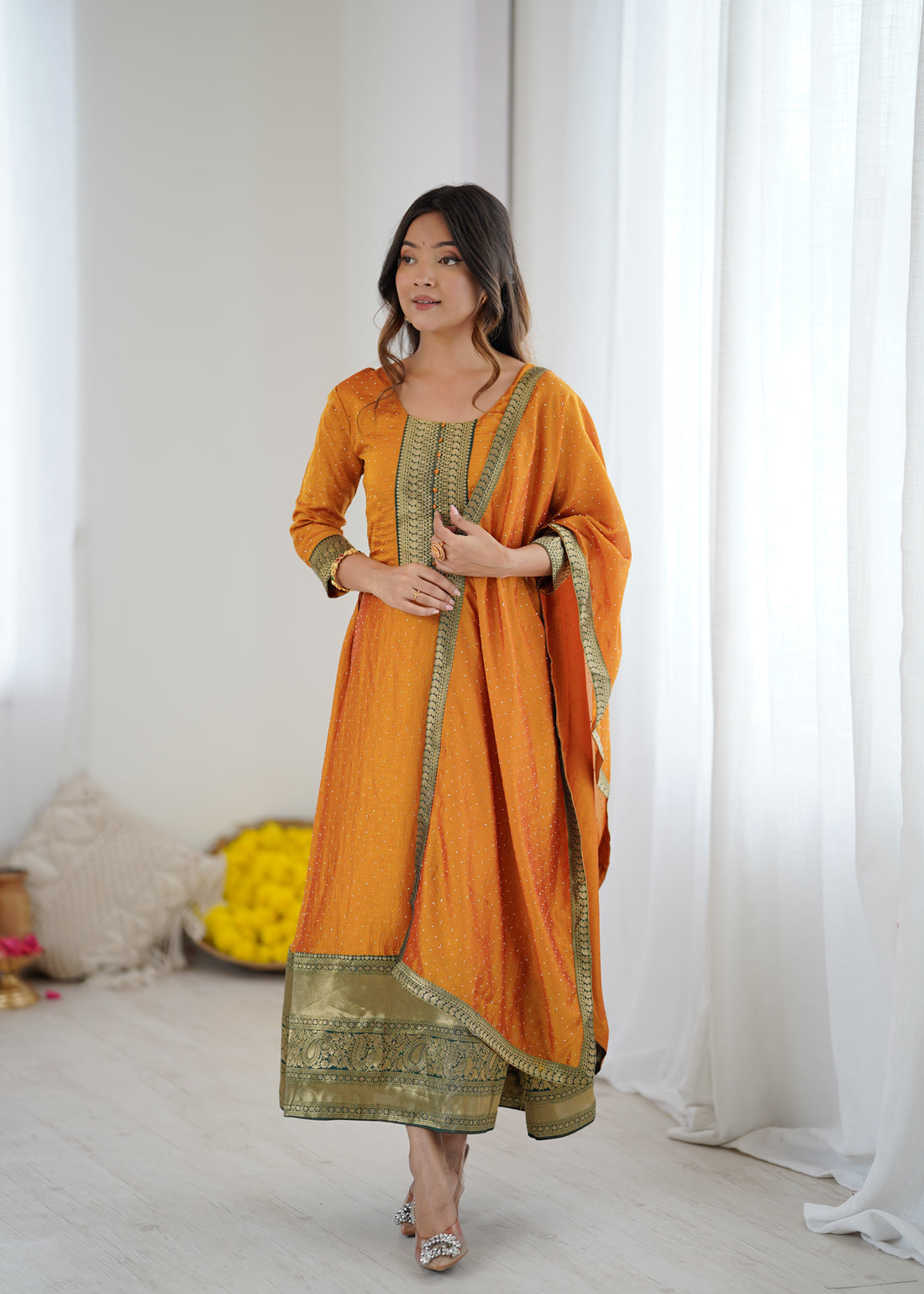 Midnight Royale Anarkali Suit Set