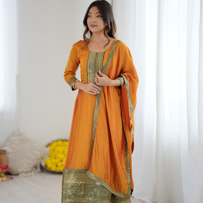 Midnight Royale Anarkali Suit Set