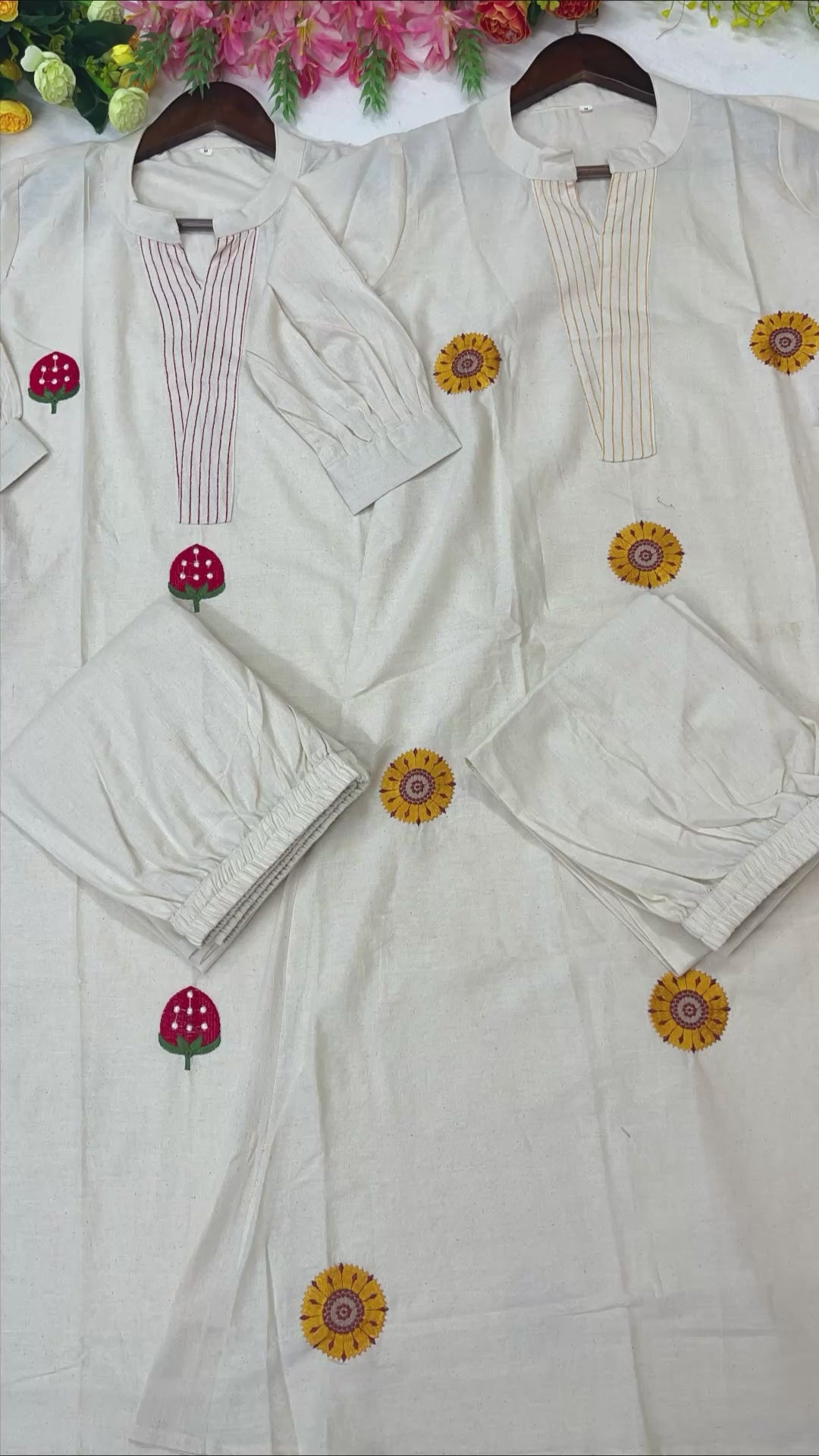 Graceful Minimal Embroidered Kurta Set
