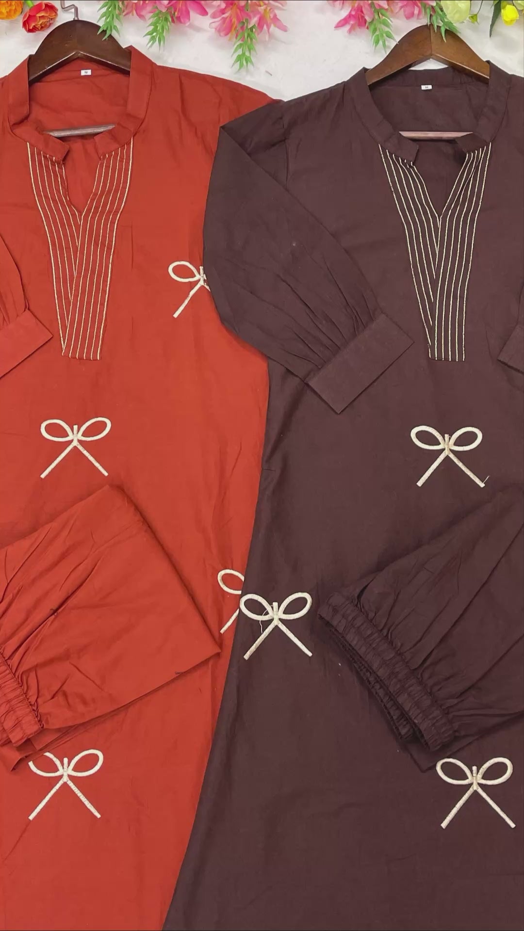 Minimal Embroidered Kurta Pant Set