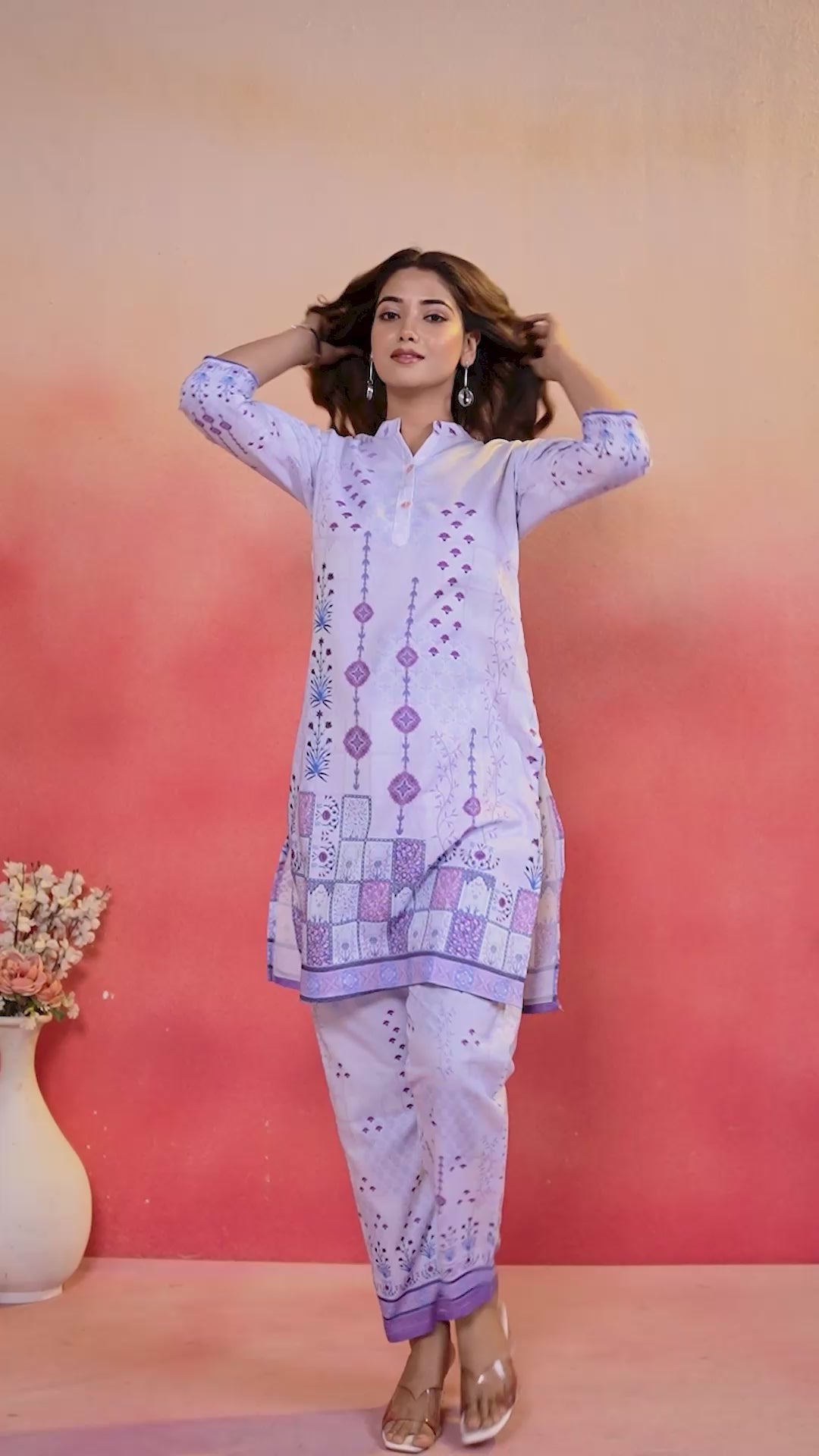 Lavender Printed Co-Ord Set