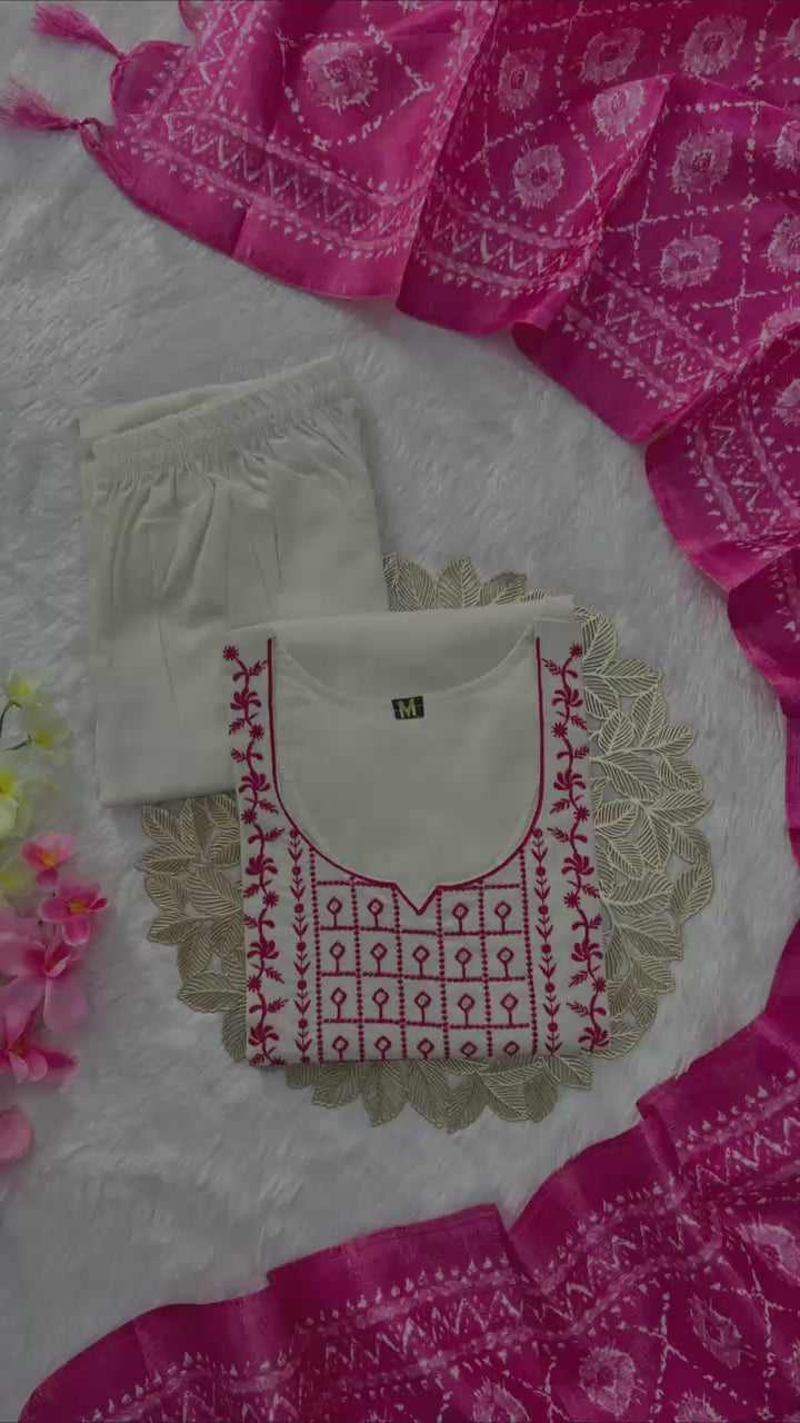 Classic Charm Khadi Cotton Suit Set