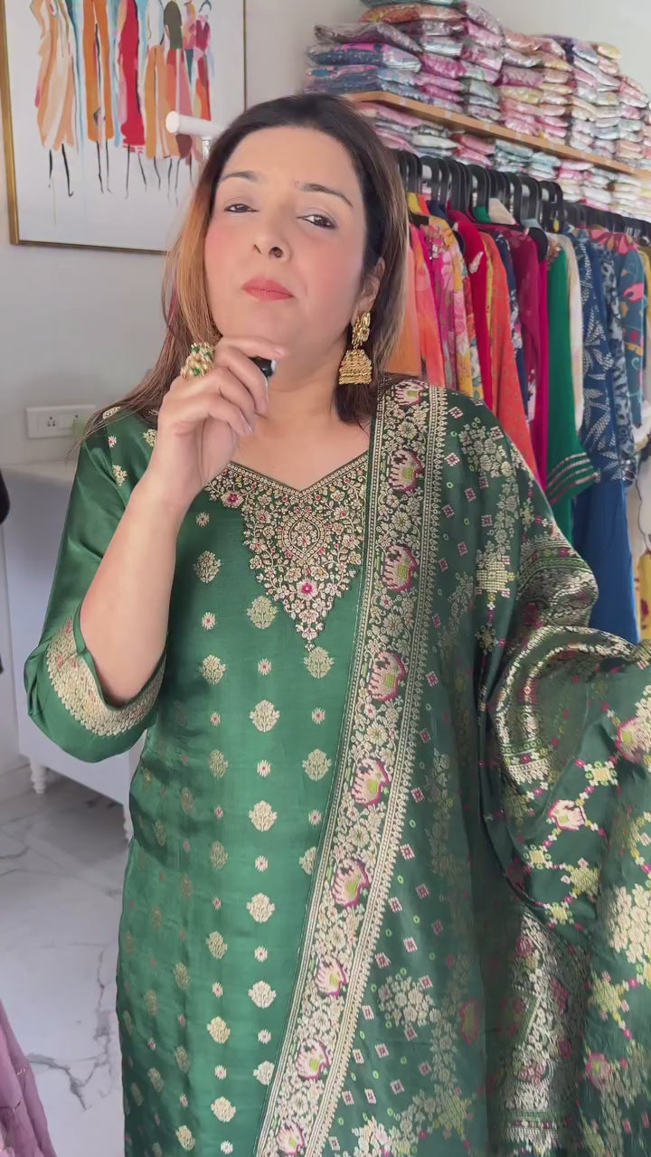 Banarasi Jacquard Suit Set